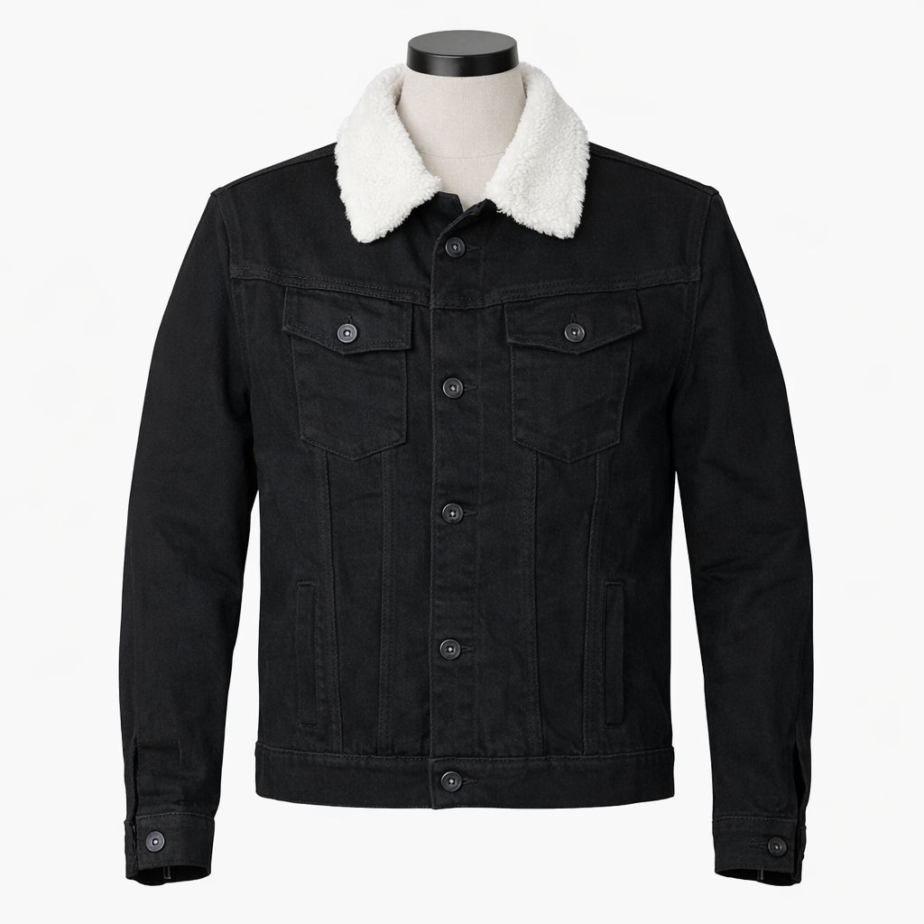 Vista 6 de CHAQUETA EN JEAN OVEJERO - COLOR: AZUL-CIELO, TALLAS: M